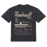 Restruct Diner Tee Vintage Siyah