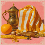 Gielded Citrus Tableau İpek Eşarp