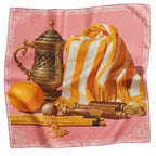 Gielded Citrus Tableau İpek Eşarp