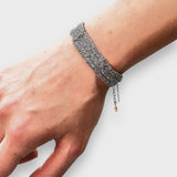 Woven Silver Bracelet - L