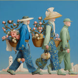 The Market Day Procession Silk Scarf