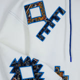 Symbols of Anatolia Oversized Beyaz Hoodie