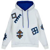 Symbols of Anatolia Oversized Beyaz Hoodie