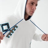 Symbols of Anatolia Oversized Beyaz Hoodie