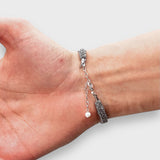Woven Silver Bracelet - S