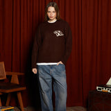 Restruct Knitted Sweater Brown