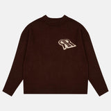Restruct Knitted Sweater Brown